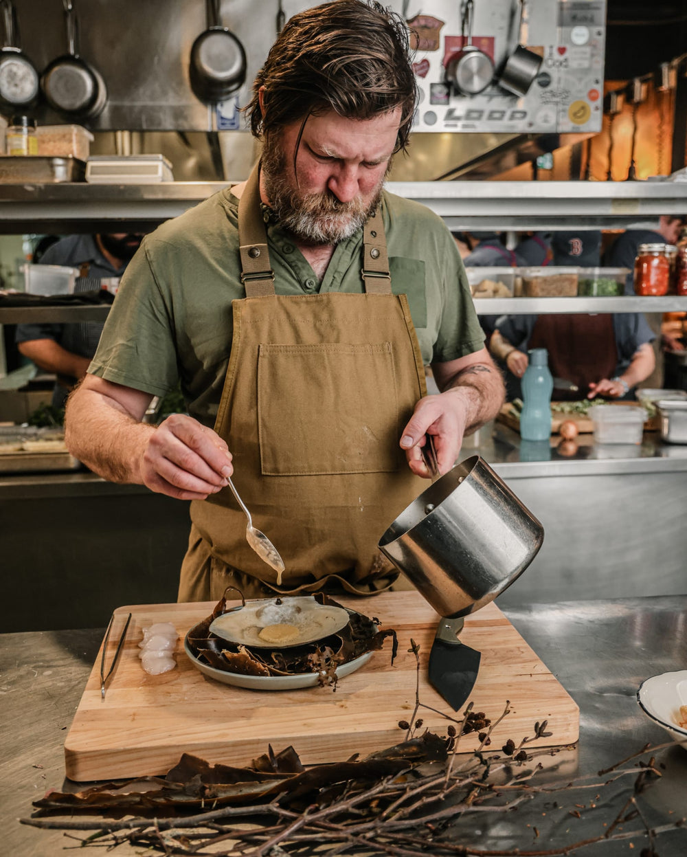Station Knife | OD Green G10 - Professional Chef Plating Dish in Kitchen | Benchmade Knife Co.