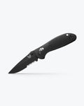 Mini Griptilian® Black Grivory® Drop-point - Open Angled View | Benchmade Knife Co.