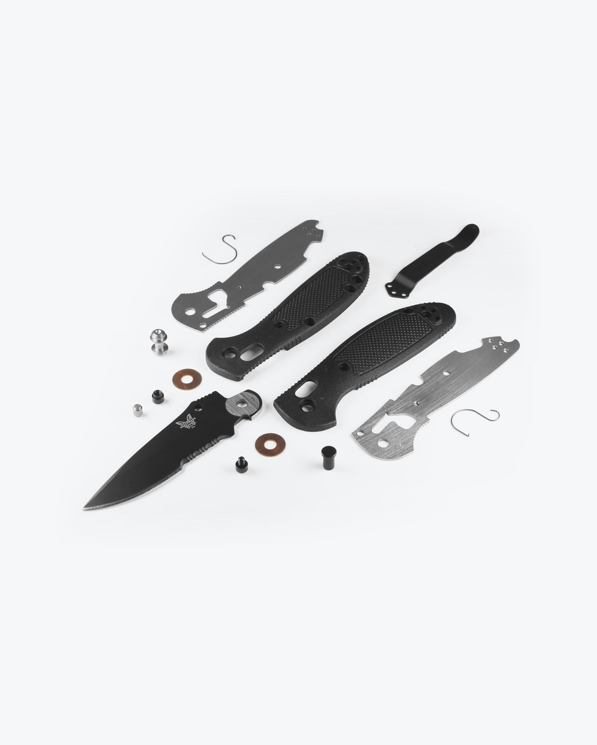 Mini Griptilian® Black Grivory® Exploded Parts View | Benchmade Knife Co.