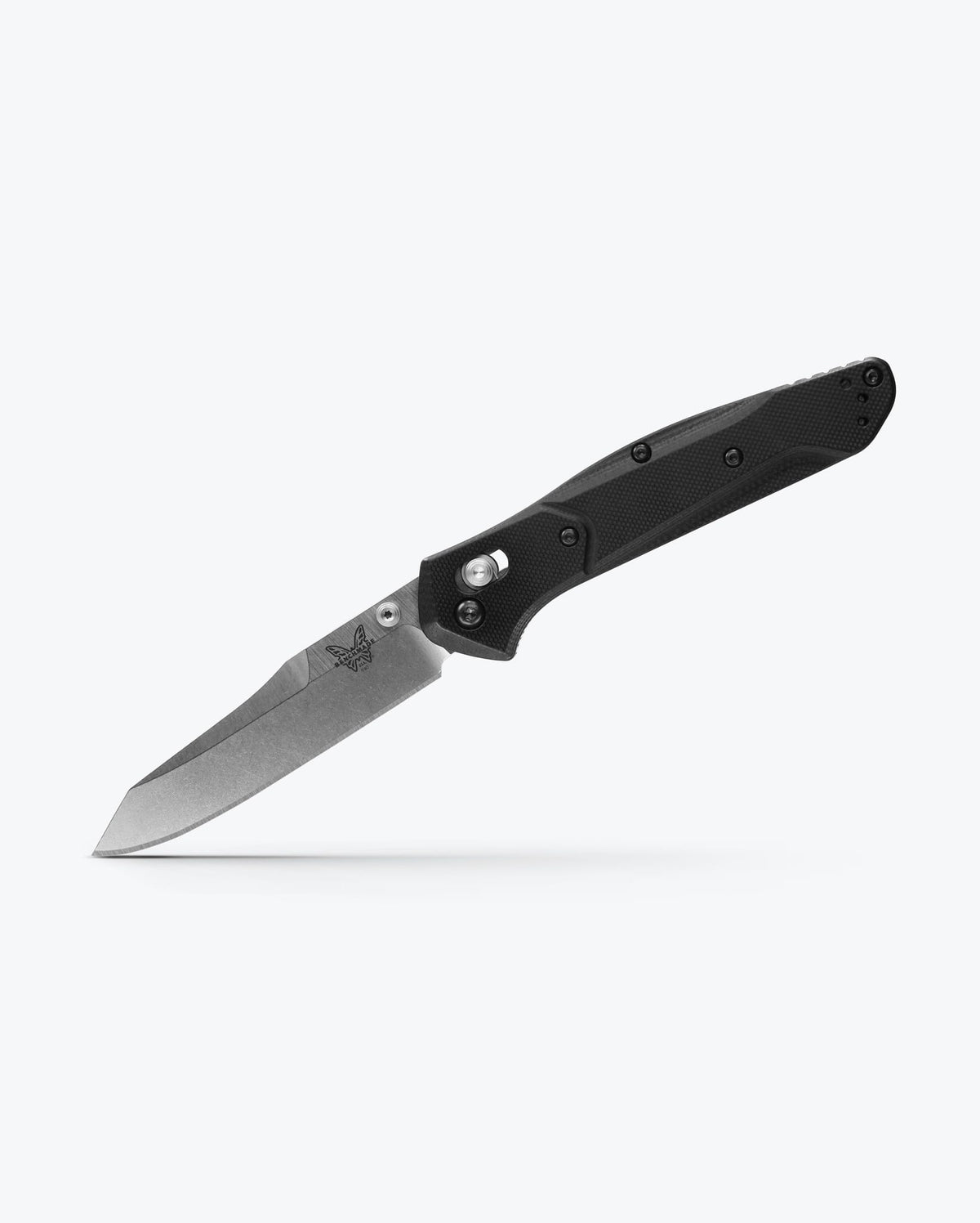Benchmade 940-2 Osborne Black G10 Tactical Knife - Open Angled View | Benchmade Knife Co.