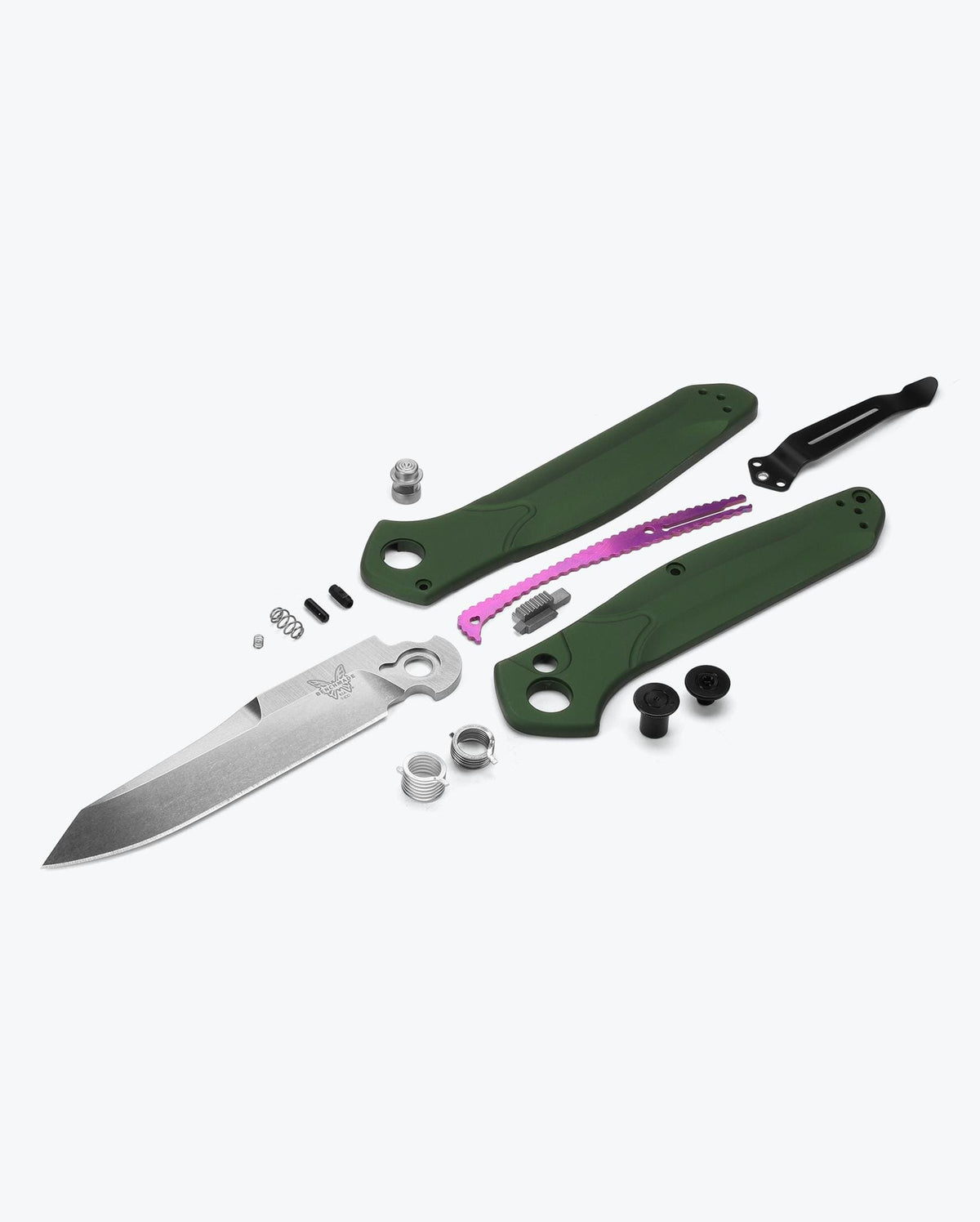 Benchmade 9400 Auto Osborne Green Aluminum - Exploded Parts View | Benchmade Knife Co.