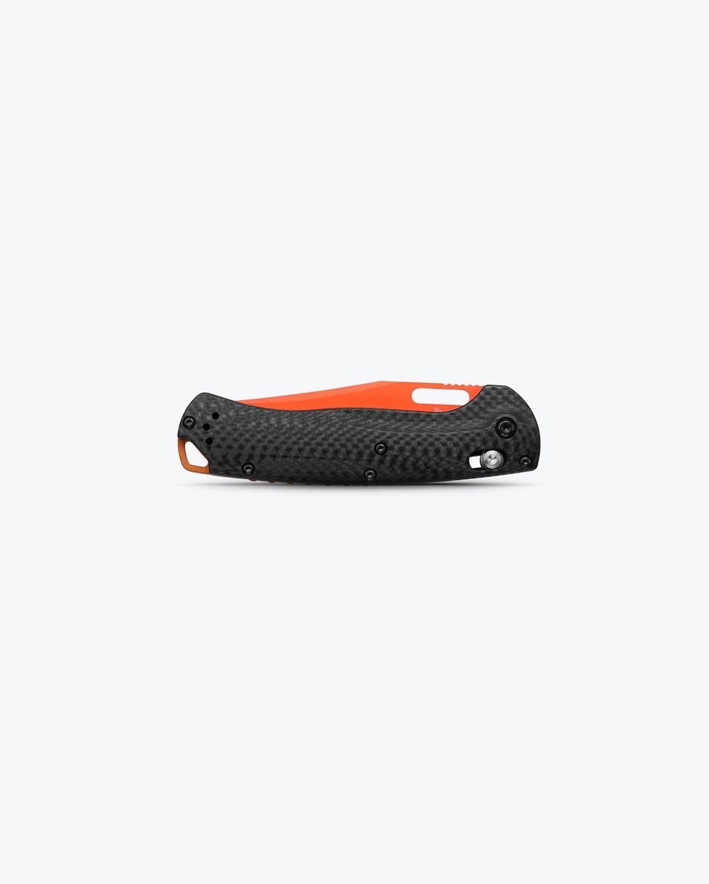Taggedout Carbon Fiber Folding Knife - Closed Front View | Benchmade Knife Co.