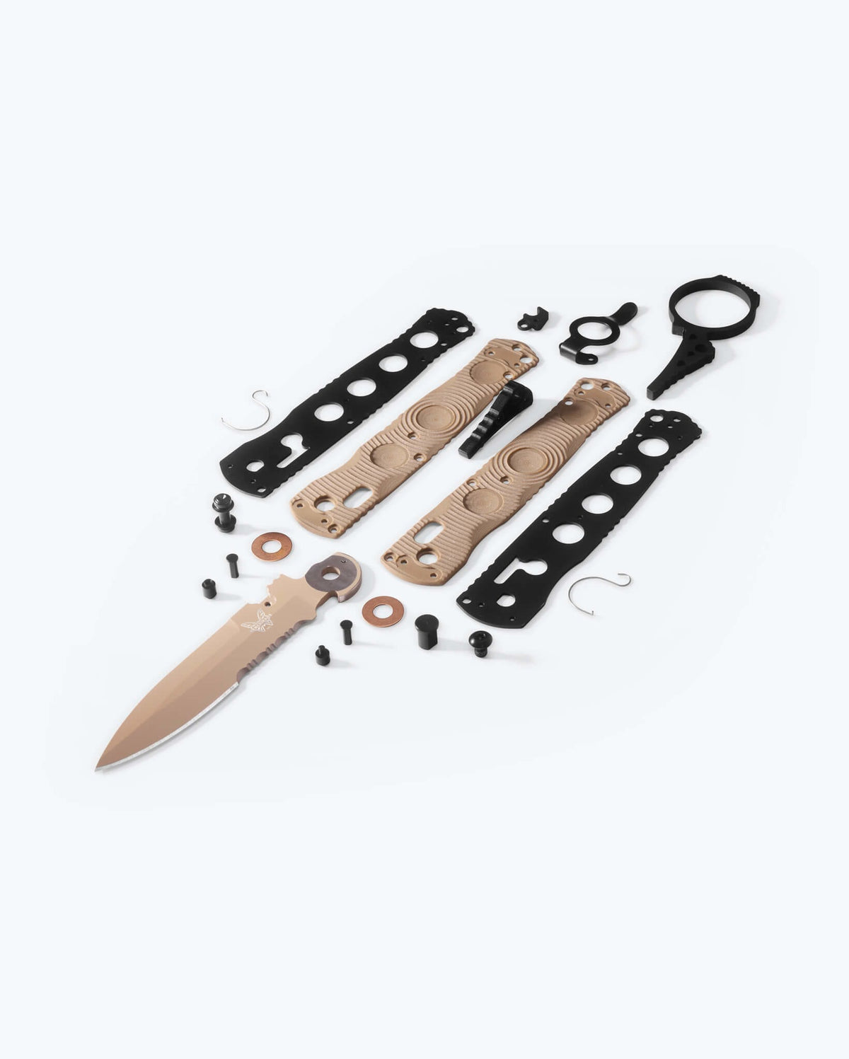 Eighth product image showing an exploded view of the knife
