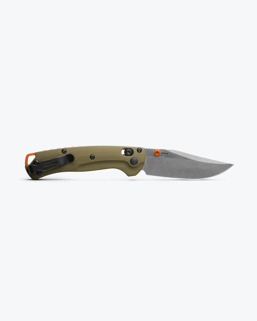 Mini Taggedout® OD Green G10 Tactical Knife - Back View Open | Benchmade Knife Co.