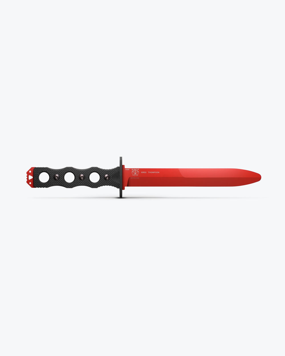 Red SOCP® Fixed Blade Trainer - Flat Side View | Benchmade Knife Co.