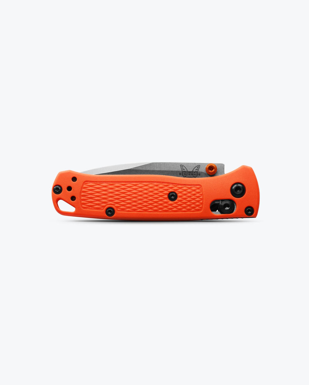 Mini Bugout® Orange Grivory® knife closed front view - Benchmade Knife Co.