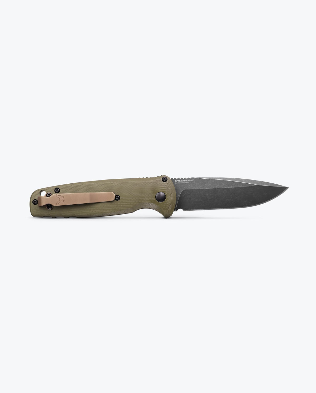 CLA | OD Green G10 CPM MagnaCut - Opened Side View | Benchmade Knife Co.