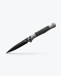 Benchmade Auto Fact Carbon Fiber & Aluminum Stiletto Knife Open - Diagonal View | Benchmade Knife Co.