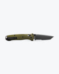 Benchmade Bailout® Woodland Green Aluminum Serrated Knife - Back Open View | Benchmade Knife Co.