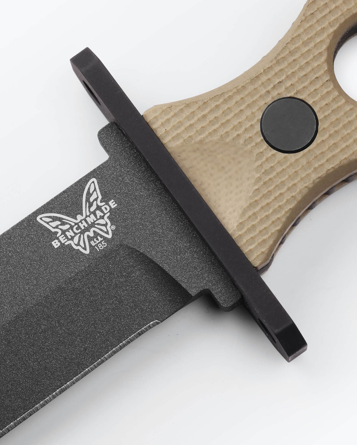 SOCP® Fixed Blade Desert Tan G10 - Handle Detail Close-Up | Benchmade Knife Co.