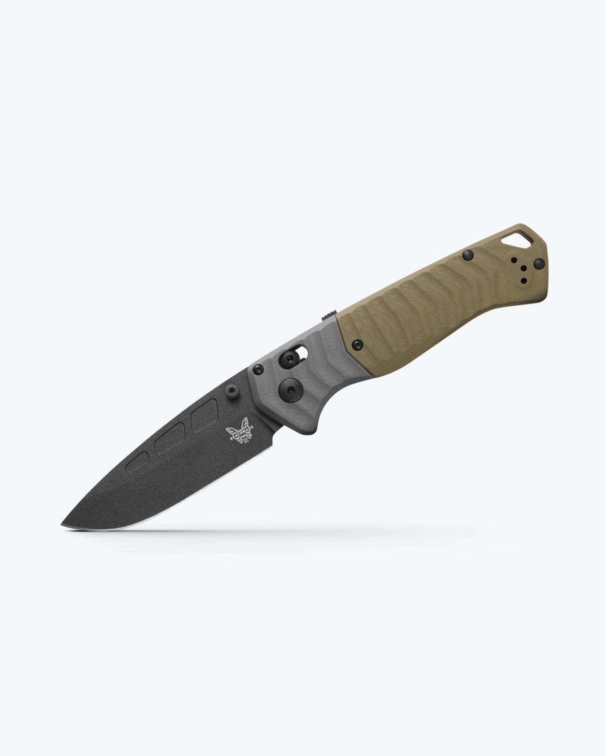 Benchmade PSK Gray OD Green G10 Folding Knife - Open Side Profile | Benchmade Knife Co.