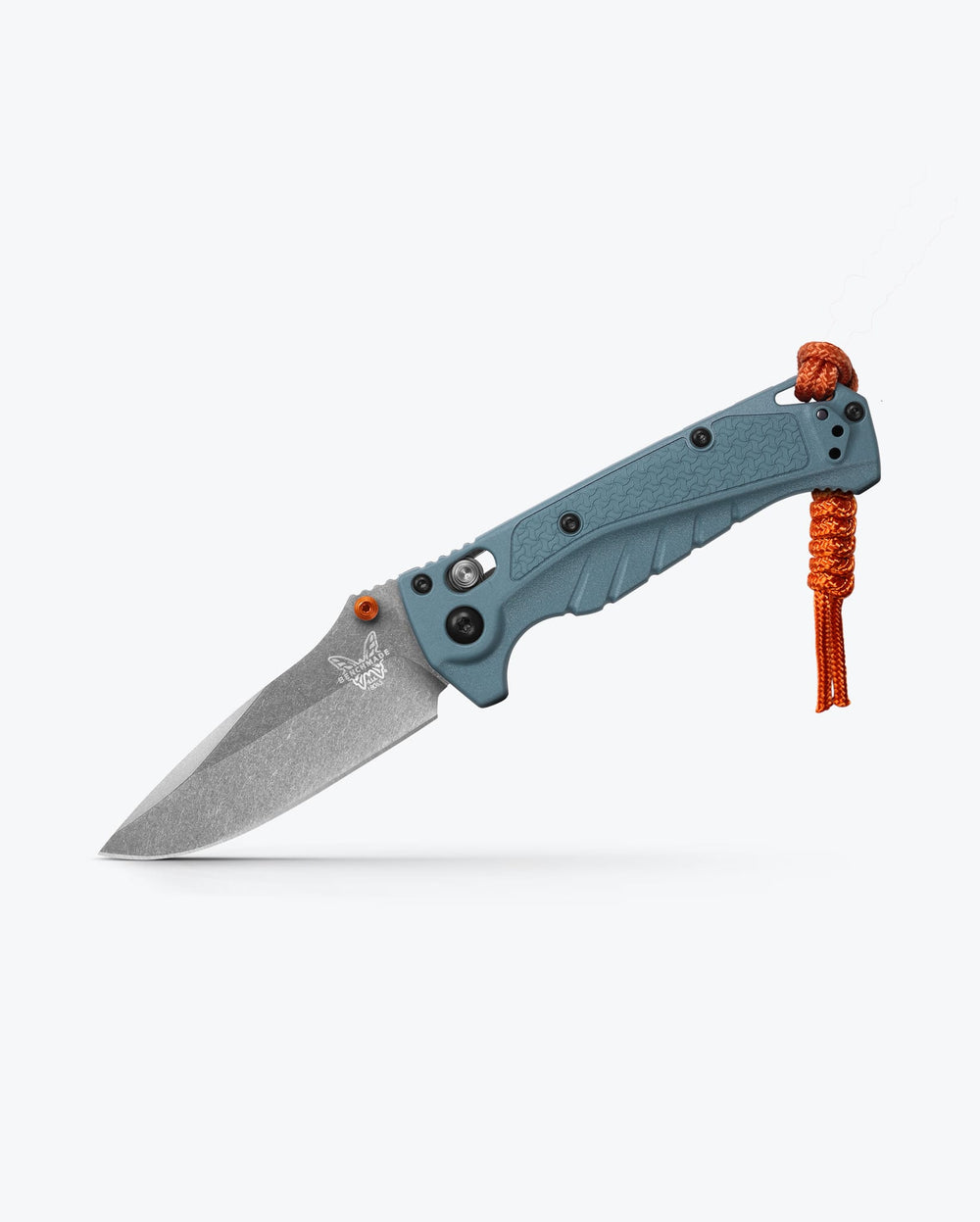Mini Adira™ Depth Blue Grivory® Drop-point - Angled Profile View | Benchmade Knife Co.