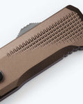 Benchmade Phaeton Dark Earth Handle Detail - Textured Grip Surface | Benchmade Knife Co.