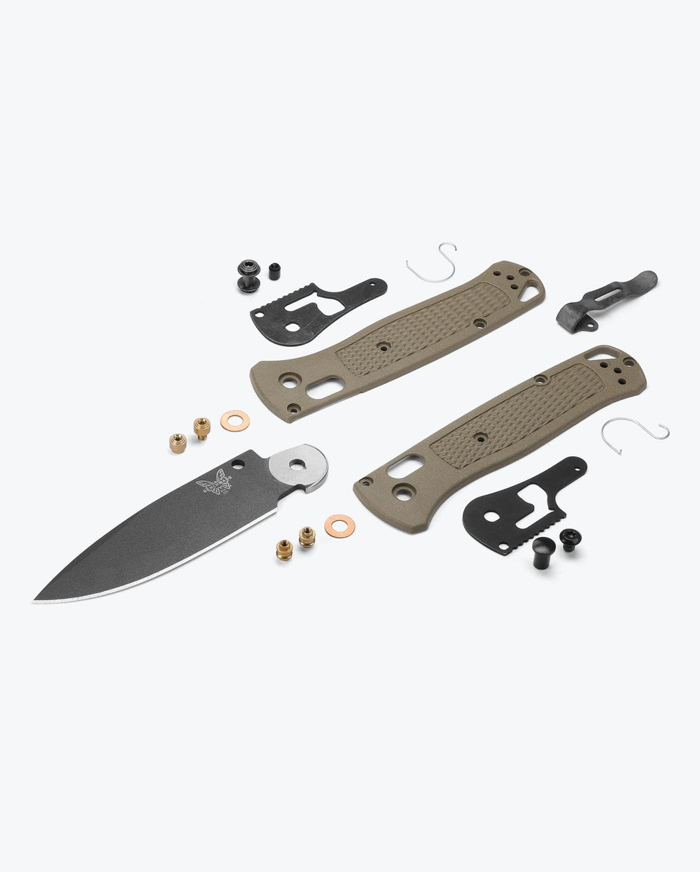 Bugout® Ranger Green Grivory® - Exploded parts view of EDC knife | Benchmade Knife Co.