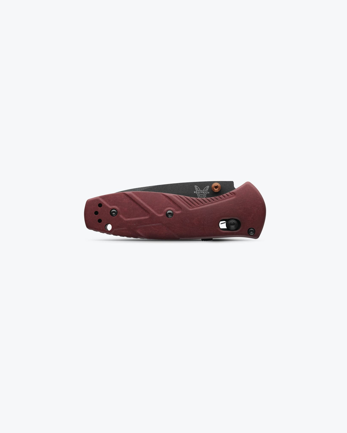 Benchmade Mini Barrage Redstone Richlite Handle - Closed Position | Benchmade Knife Co.