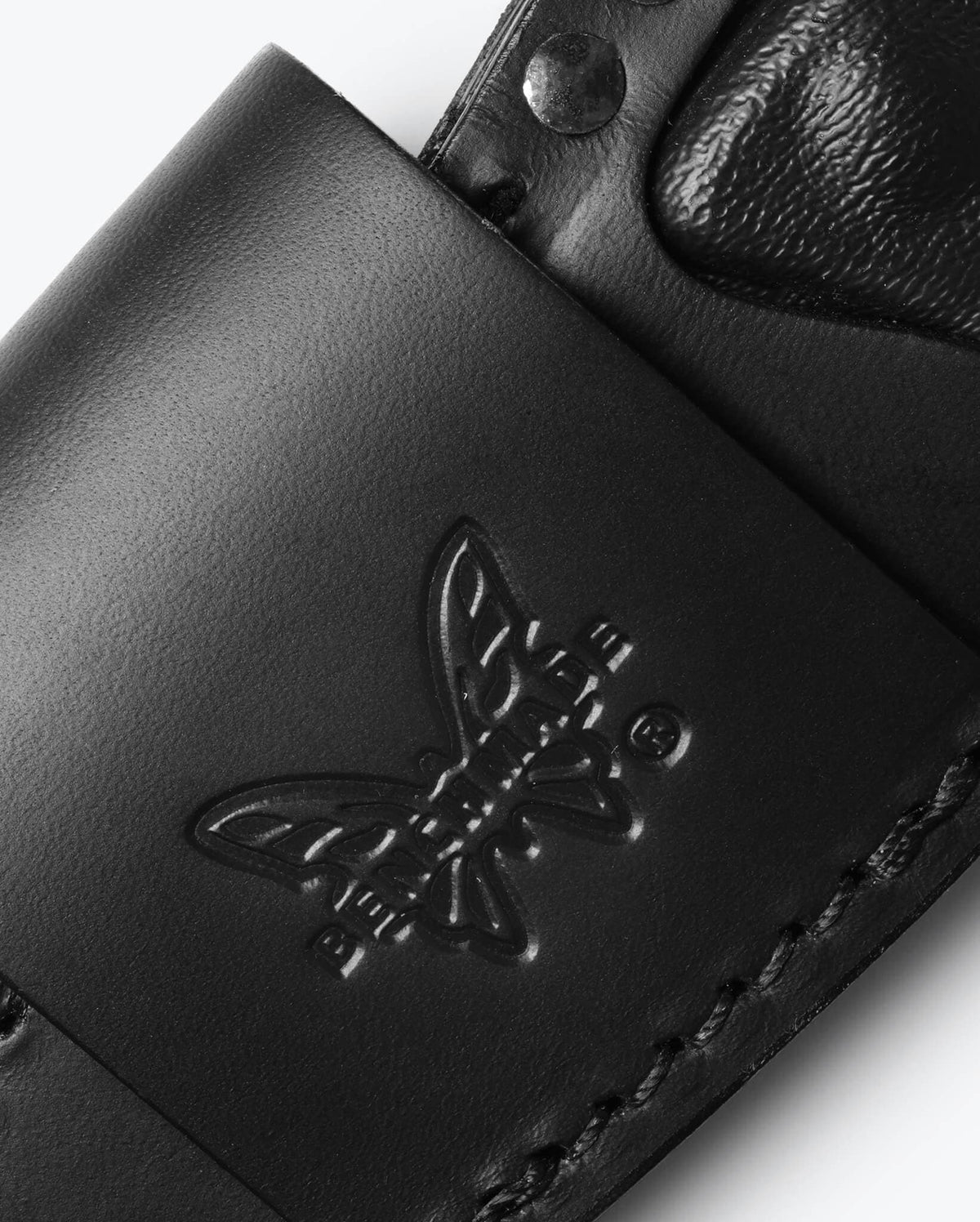 Embossed Benchmade Logo Detail - Dacian™ Sheath Close-Up | Benchmade Knife Co.