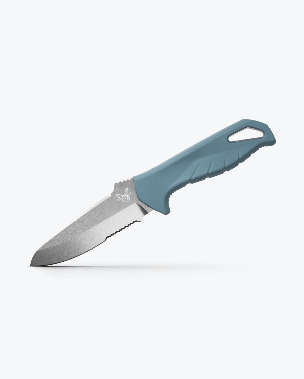 Benchmade Undercurrent™ Depth Blue Santoprene® Sheepsfoot Fishing Knife - Angled View | Benchmade Knife Co.