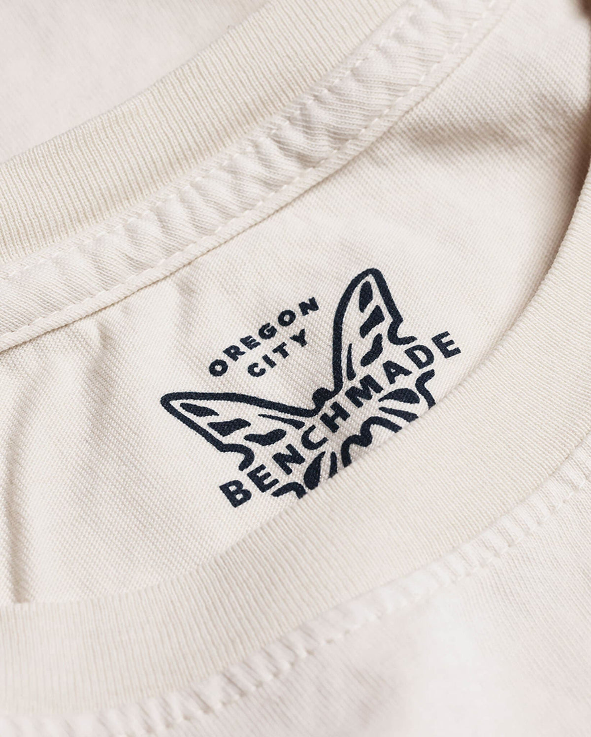 Oregon City Tee - Butterfly Logo Neck Label Detail | Benchmade Knife Co.