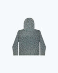 Camo Sun Hoodie Fabric Close-Up - Orange Benchmade Wordmark Detail on Polyester Knit | Benchmade Knife Co.
