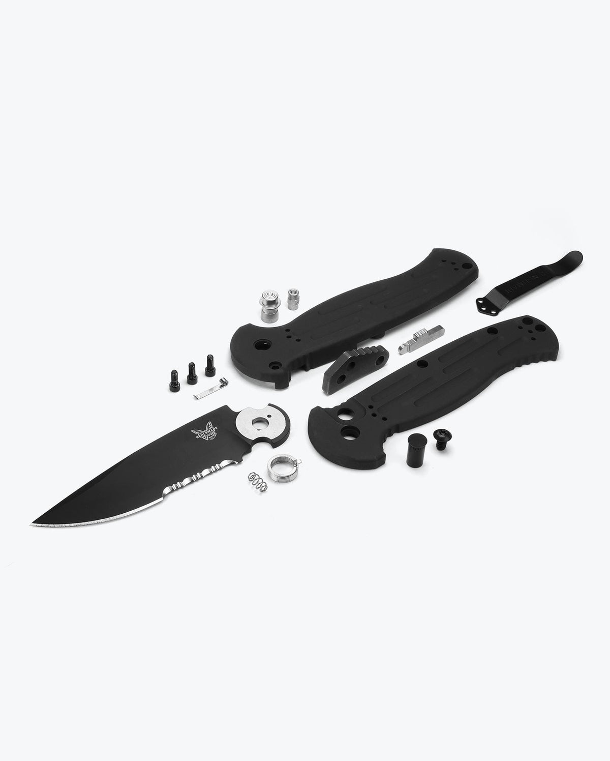 AFO II Black Aluminum Components - Exploded Parts Assembly | Benchmade Knife Co.