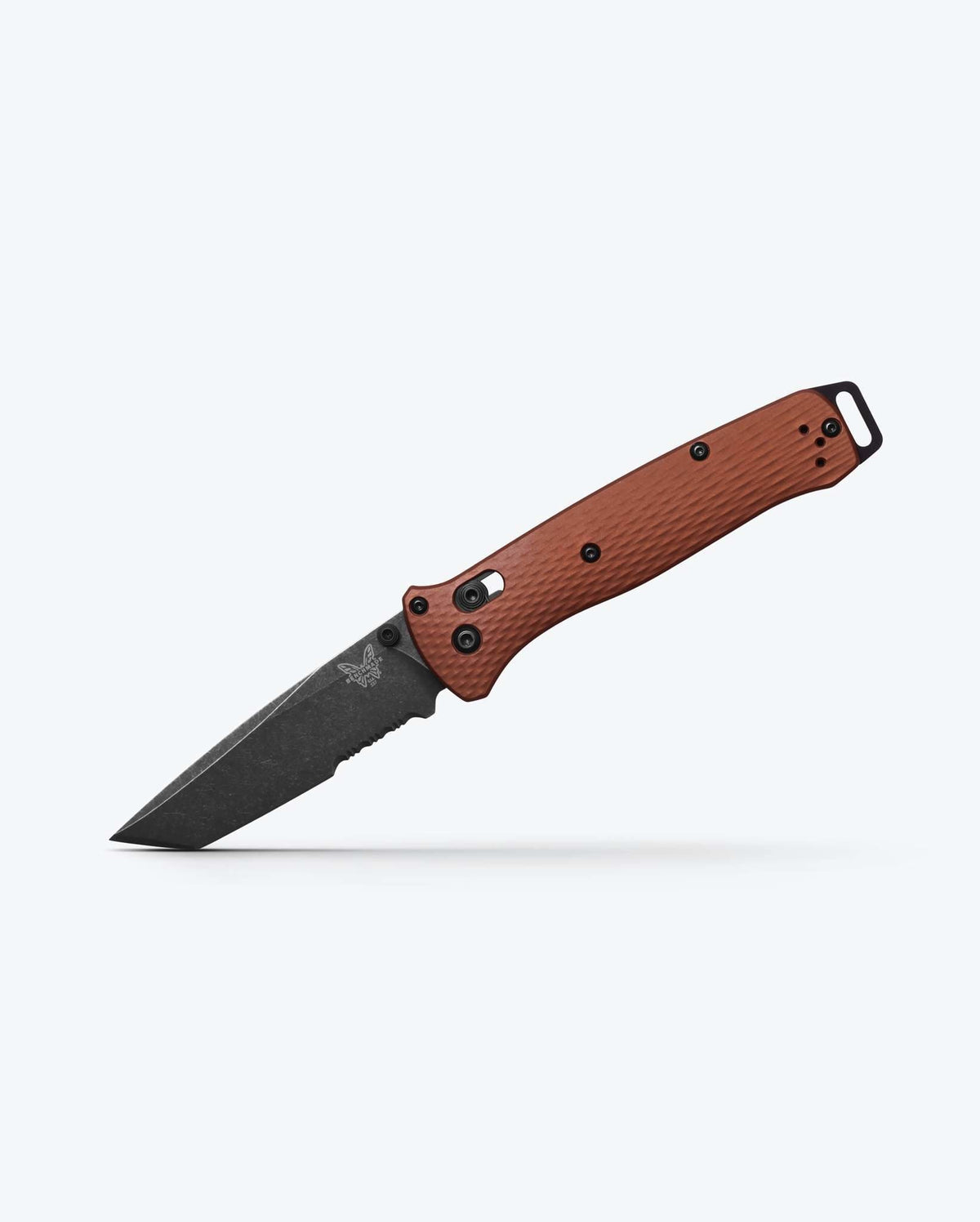 Bailout Burnt Copper Aluminum SBK Tanto Open - Angled Profile | Benchmade Knife Co.