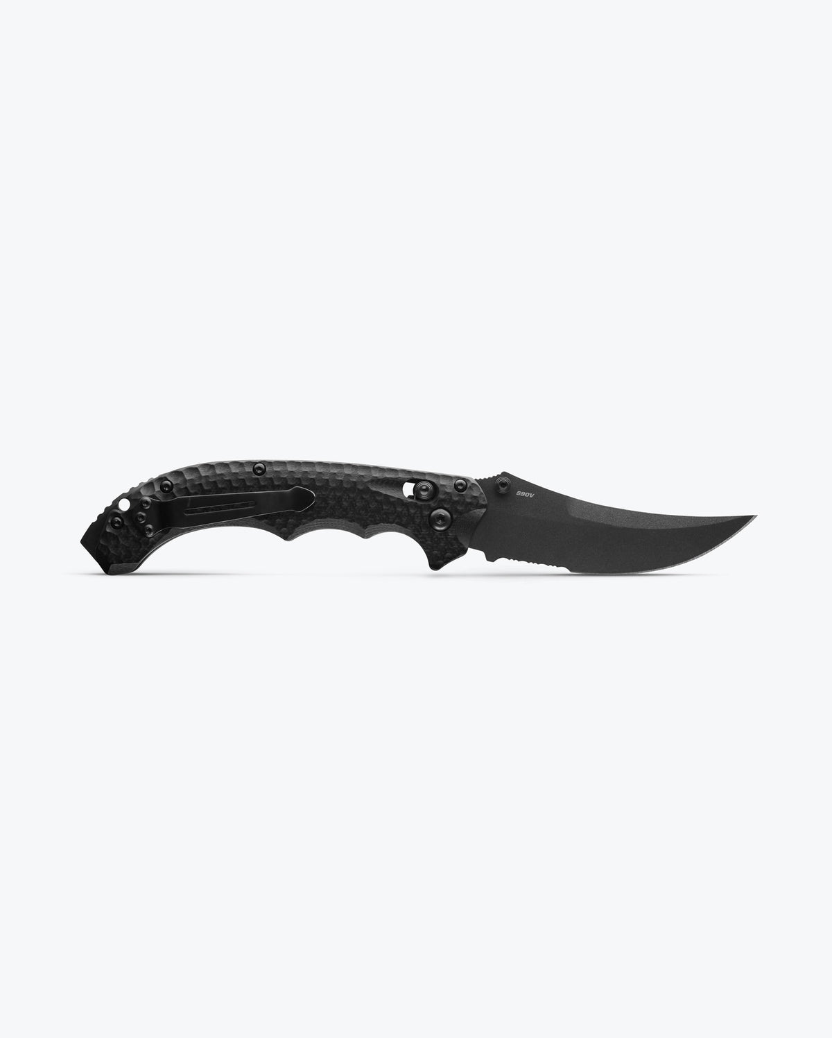 Benchmade Mini Bedlam Black Scimitar - Open Tactical Knife Back View | Benchmade Knife Co.