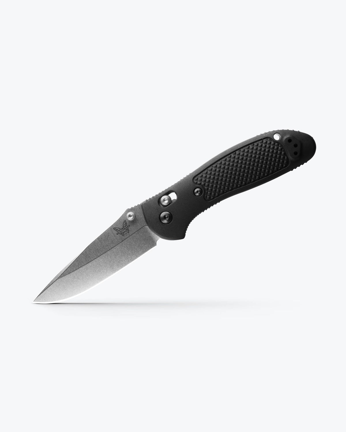 Benchmade Griptilian Black Grivory Drop-point S30V - Angled Open View | Benchmade Knife Co.