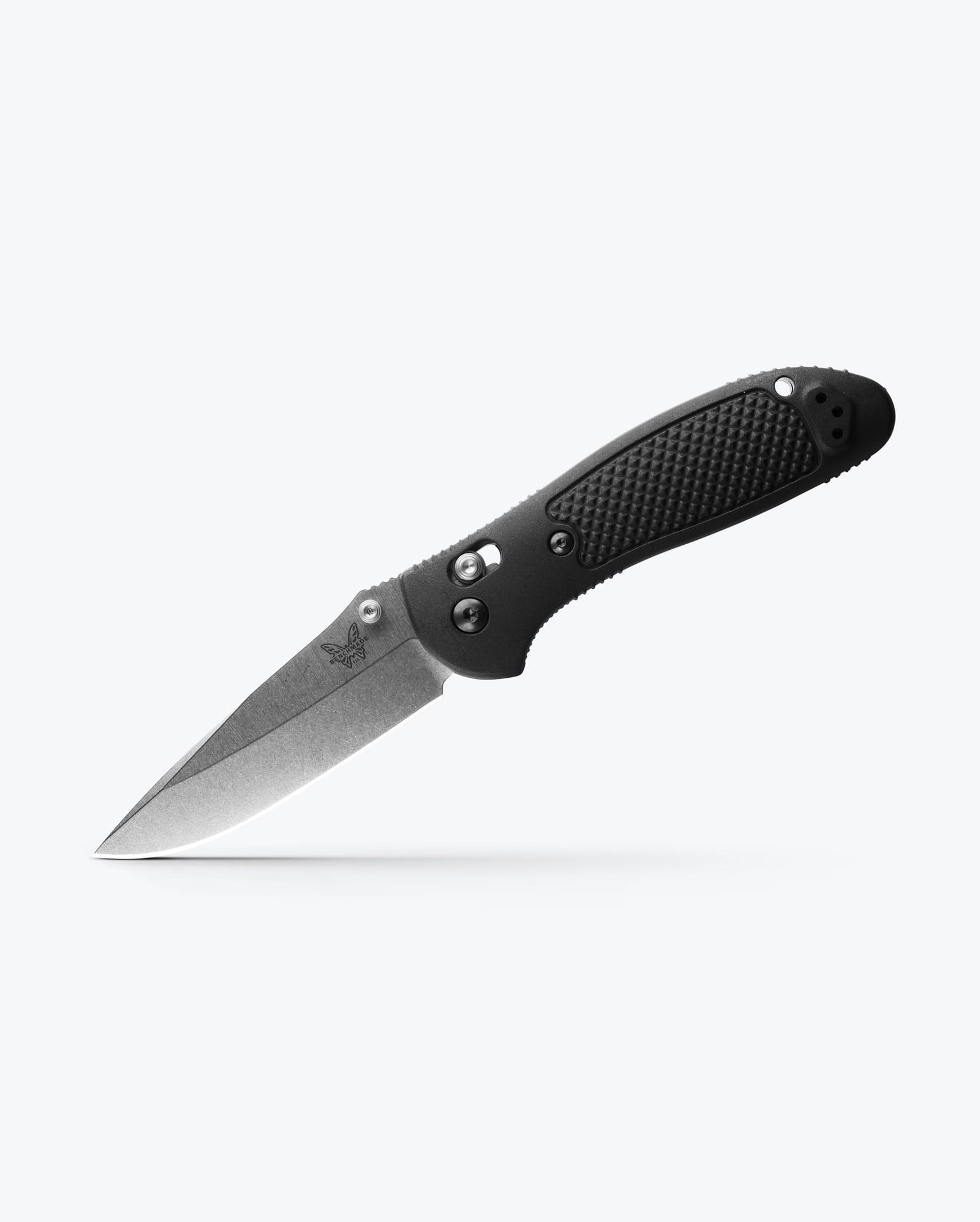 Benchmade Griptilian Black Grivory Drop-point S30V - Angled Open View | Benchmade Knife Co.