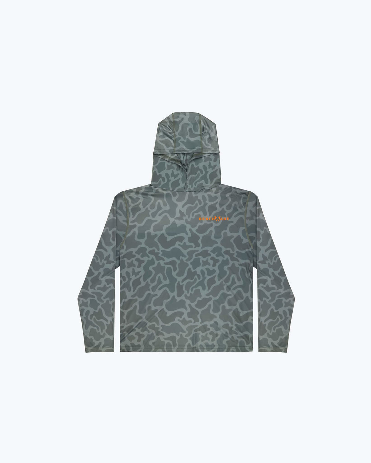 Camo UV-Protective Men's Sun Hoodie - Back View No Logo | Benchmade Knife Co.