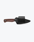 Benchmade Dacian Brown Canvas Micarta with Leather Sheath - Front View | Benchmade Knife Co.