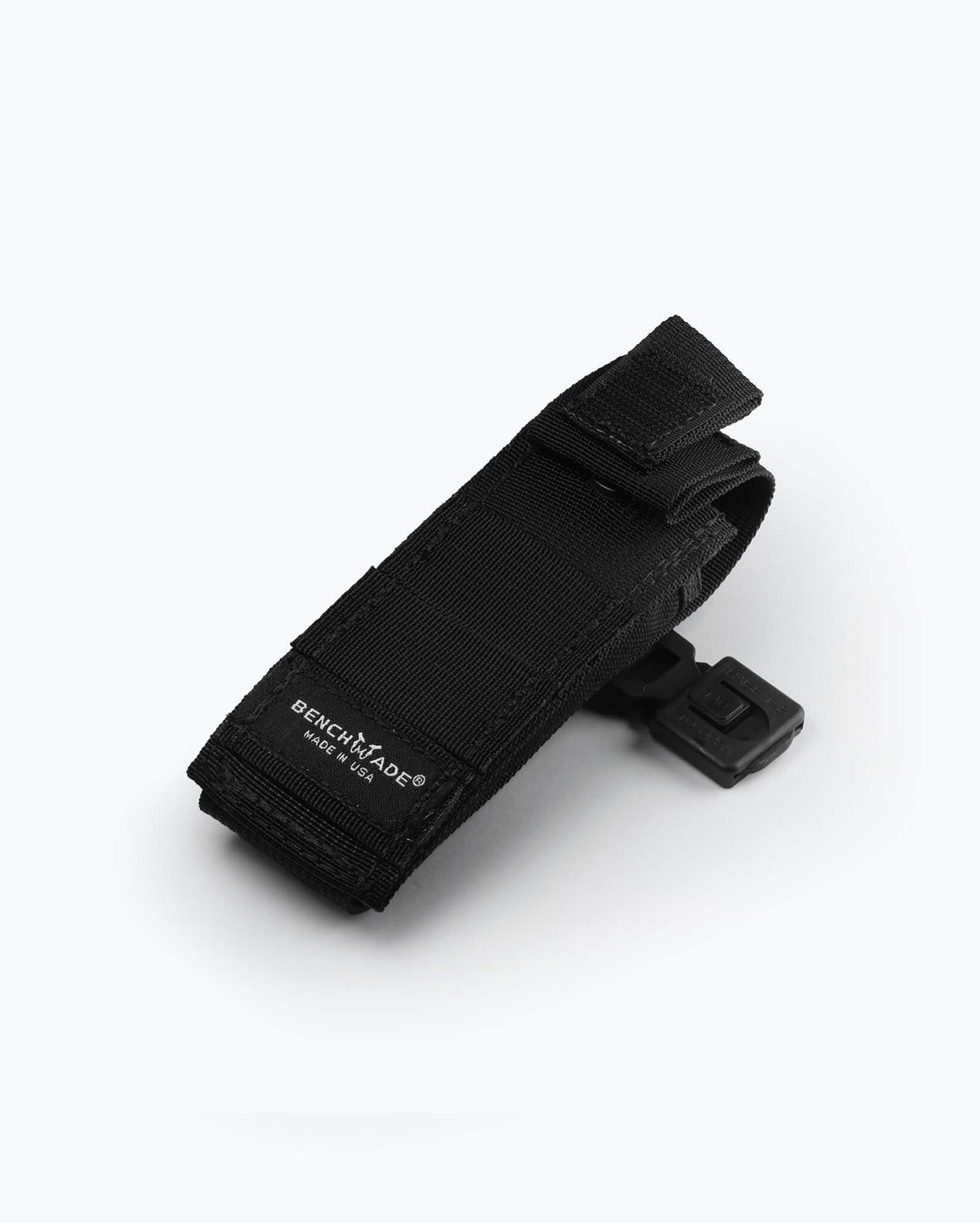 Black MOLLE® Folder Pouch - Side Angle with Malice Clip | Benchmade Knife Co.