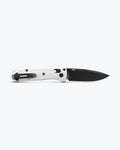 Mini Bugout® White Grivory® - Back View Open Position AXIS Lock | Benchmade Knife Co.