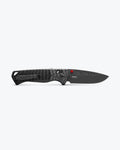 PSK® Carbon Fiber & Black G10 MagnaCut Knife - Back View Open | Benchmade Knife Co.