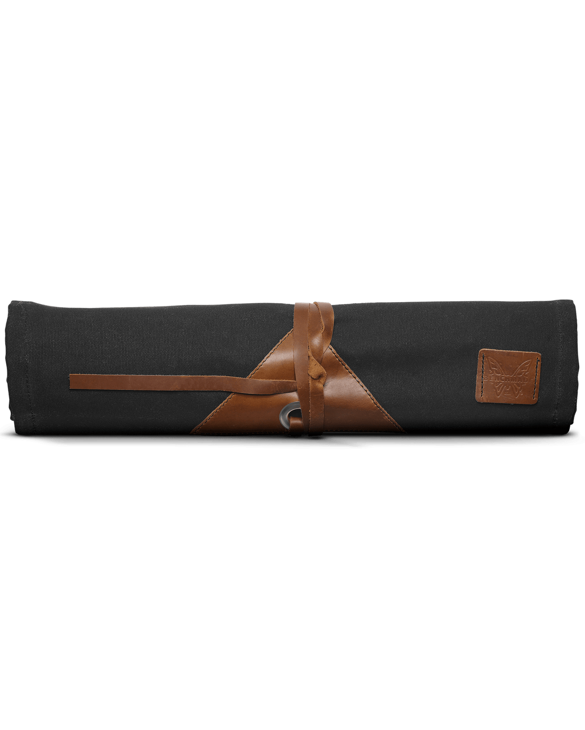 Black Waxed Canvas Cutlery Roll - Flat Lay Closed | Benchmade Knife Co.