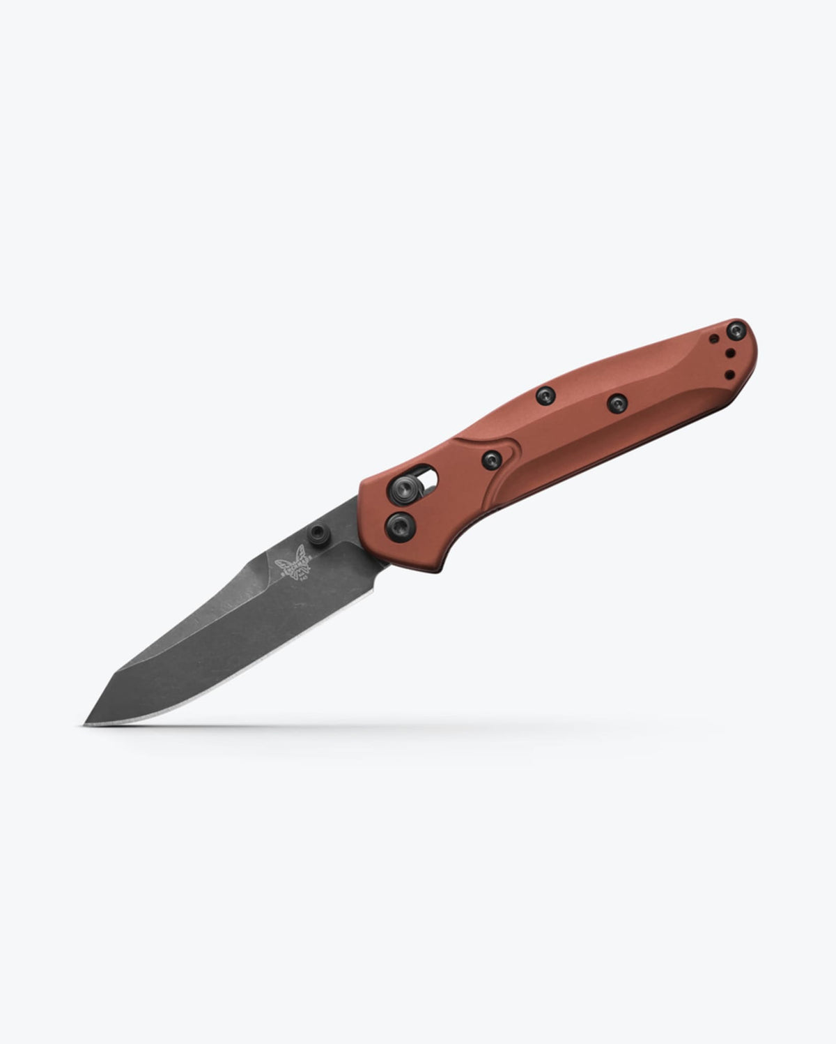 Mini Osborne | Burnt Copper Aluminum EDC Knife - Angled Side View | Benchmade Knife Co.