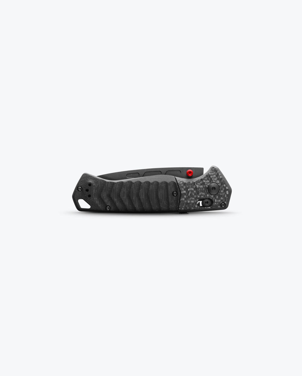 PSK® Carbon Fiber & Black G10 Tactical Knife - Closed Front View | Benchmade Knife Co.
