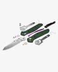 Benchmade Osborne 940 Green Aluminum Knife - Exploded Parts Assembly View | Benchmade Knife Co.