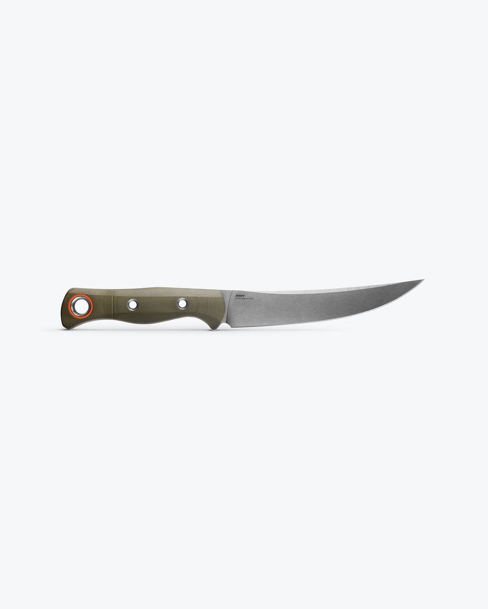 Benchmade Meatcrafter® OD Green G10 6" Trailing Point Fixed Blade - Back View Open | Benchmade Knife Co.