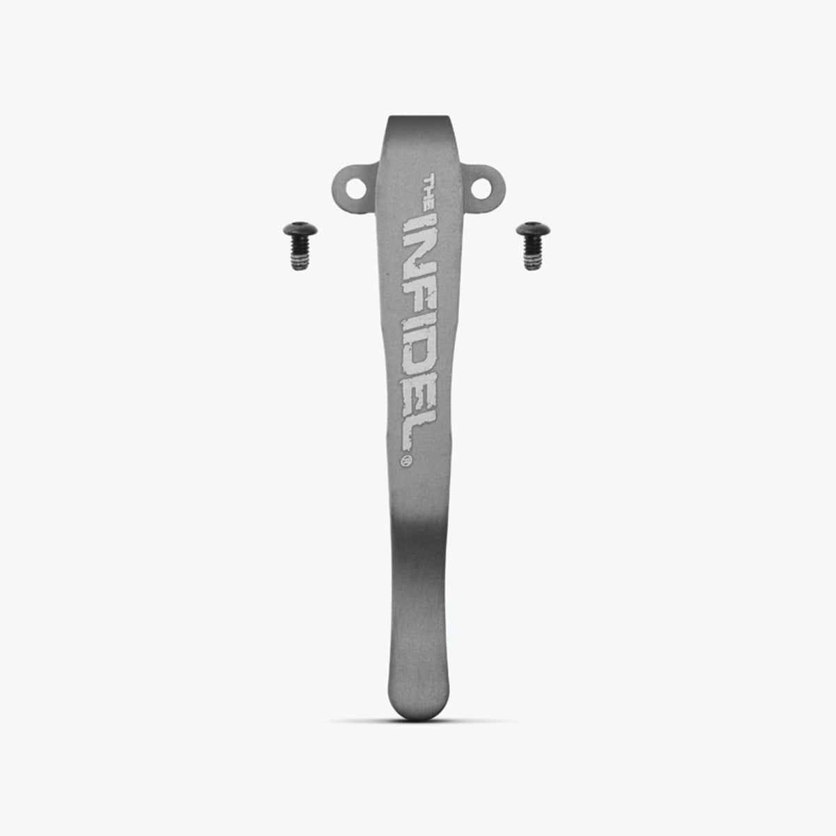 Titanium INFIDEL Deep Carry Pocket Clip with Screws - Full Kit View | Benchmade Knife Co.