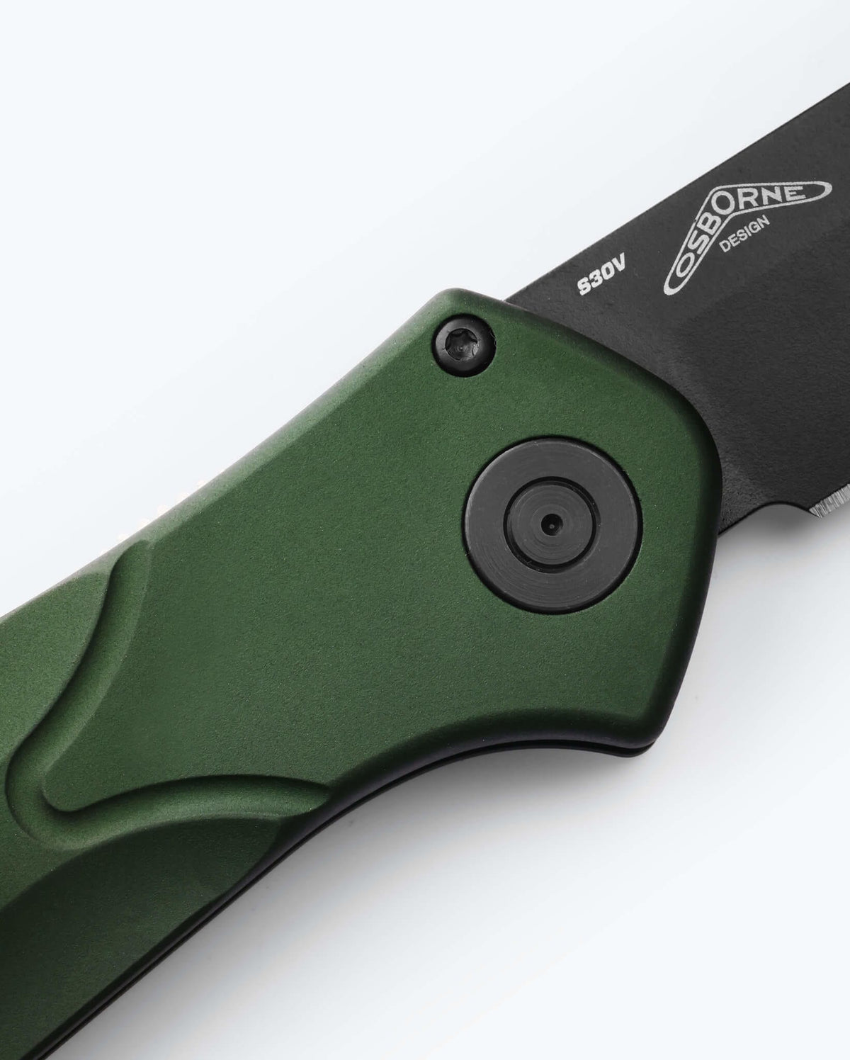 Benchmade 9400 Auto Osborne Green Handle Detail - Close Up View | Benchmade Knife Co.