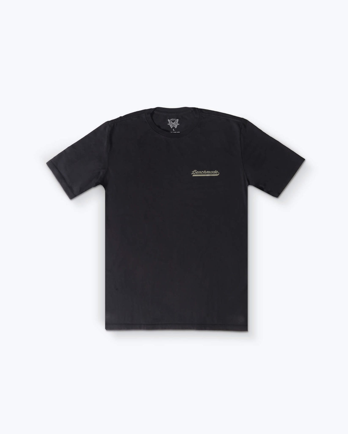 Black BKC Classic Script Tee - Front Flat Lay | Benchmade Knife Co.