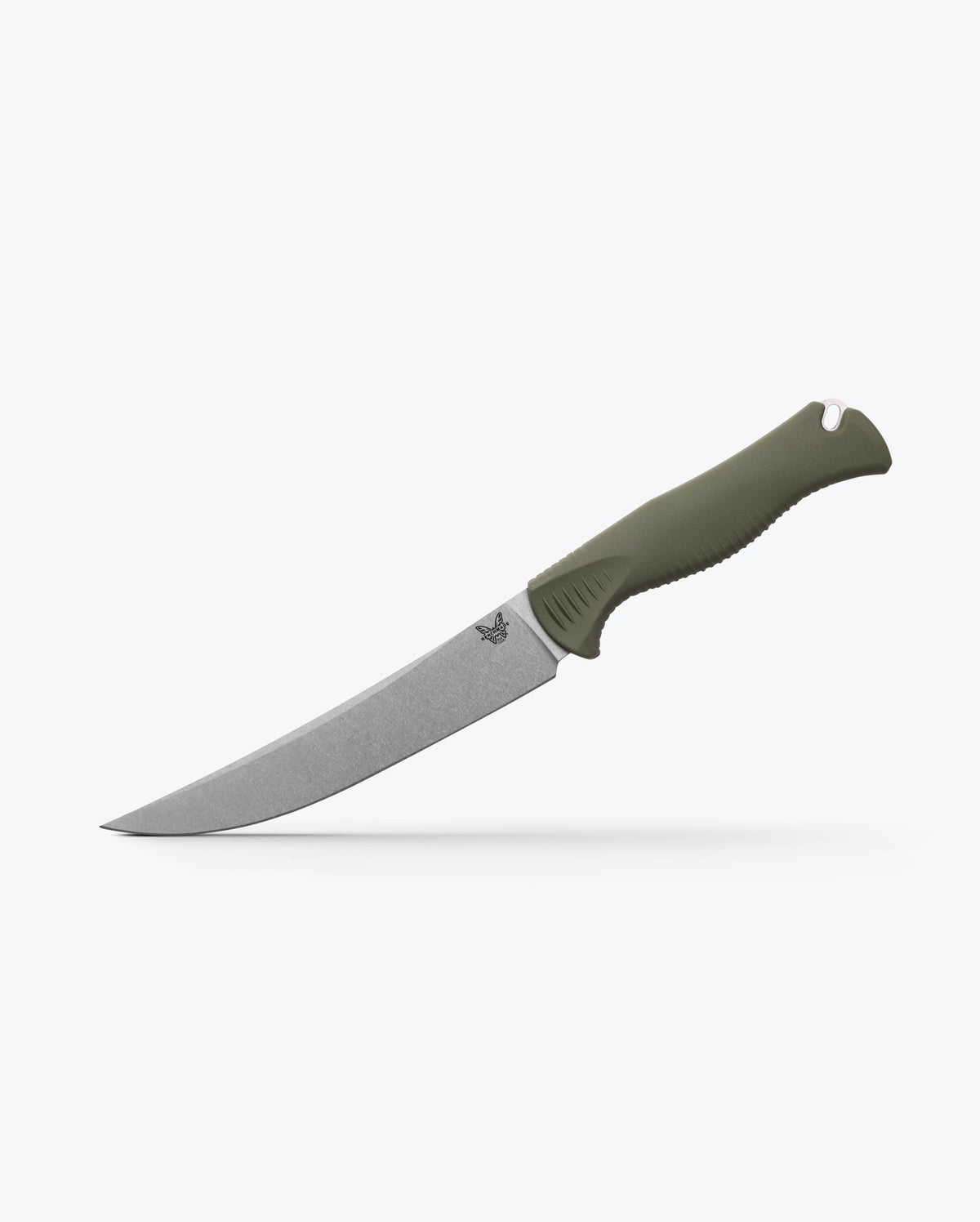 Meatcrafter® Dark Olive Santoprene® 6" Trailing Point Side Profile | Benchmade Knife Co.