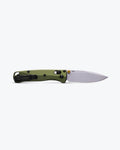Mini Bugout® Woodland Green AXIS Lock Knife - Open Back View | Benchmade Knife Co.