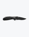 Mini Griptilian® Black Grivory® Drop-point - Open Back View Mel Pardue | Benchmade Knife Co.