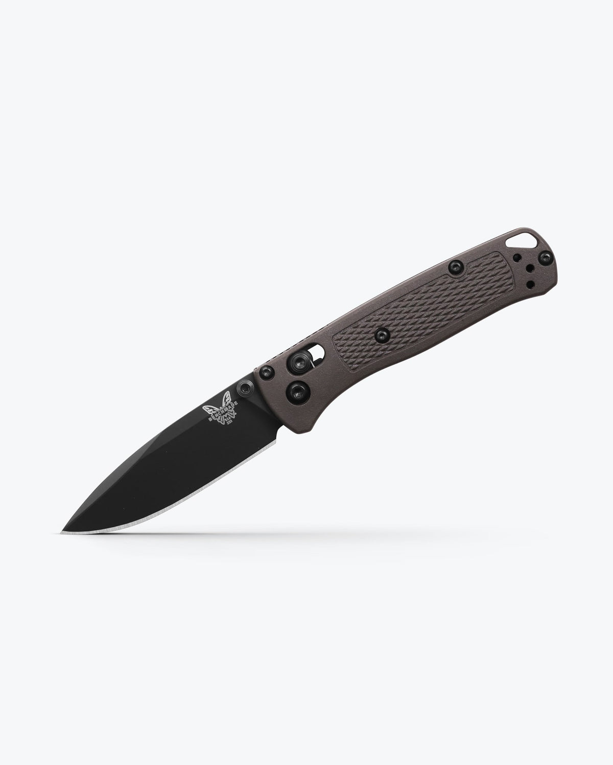 Gray Custom Mini Bugout® - Diagonal Side View | Benchmade Knife Co.