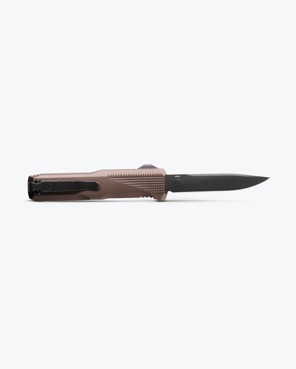 Benchmade Phaeton Dark Earth Aluminum OTF Knife - Flat Profile Open | Benchmade Knife Co.