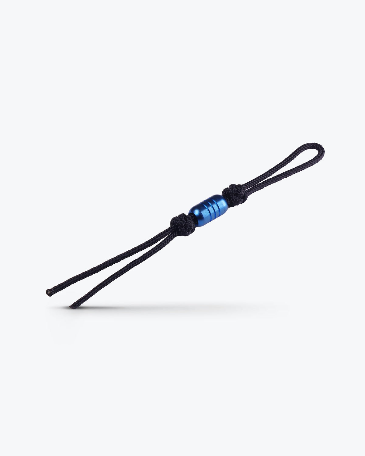 Sapphire Blue PVD Lanyard - Diagonal Angle with Paracord Detail | Benchmade Knife Co.