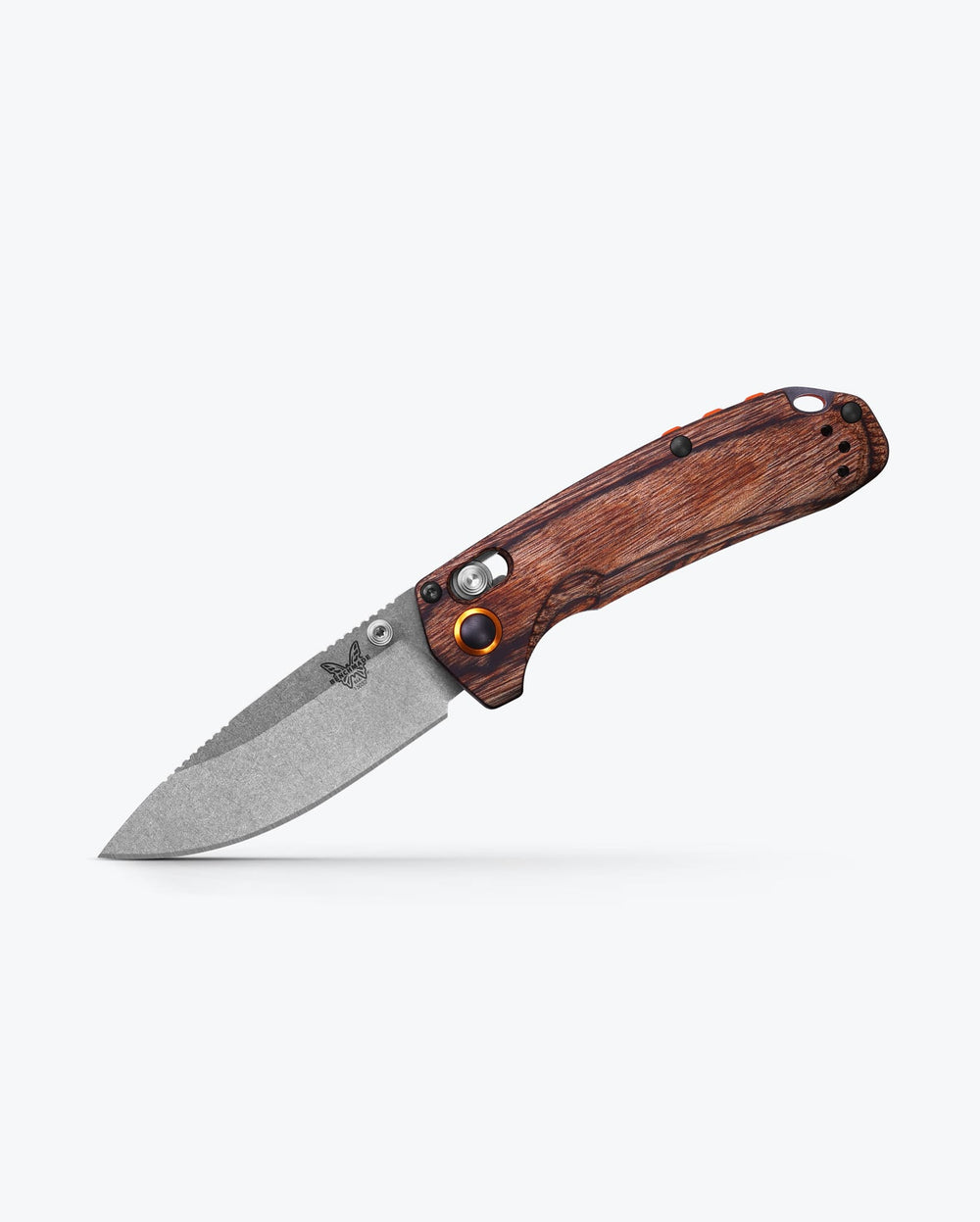 Benchmade North Fork Stabilized Wood Drop-point - Angled Side View | Benchmade Knife Co.