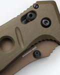 Adamas® OD Green G10 Drop-point Handle Detail - CPM-CruWear Lock Close-up | Benchmade Knife Co.
