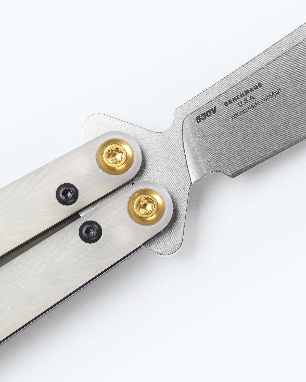 Benchmade Necron™ Jade G10 Pivot Hardware Close-Up | Benchmade Knife Co.